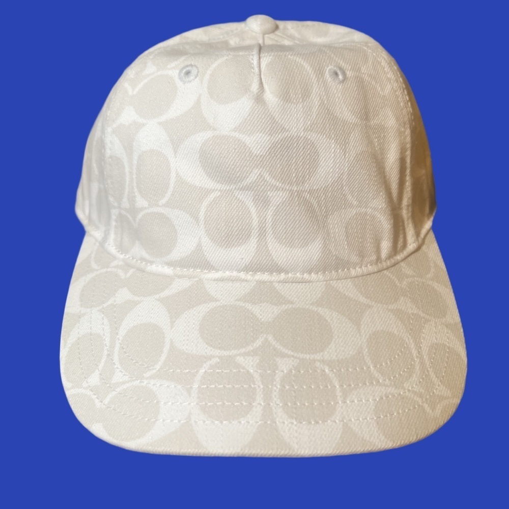 NWT Coach Denim Signature Logo Baseball Hat